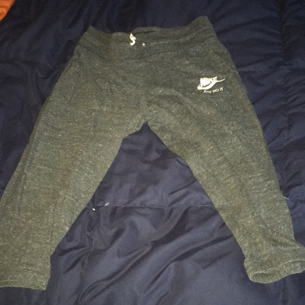 Gray NIKE Capri sweatpants joggers